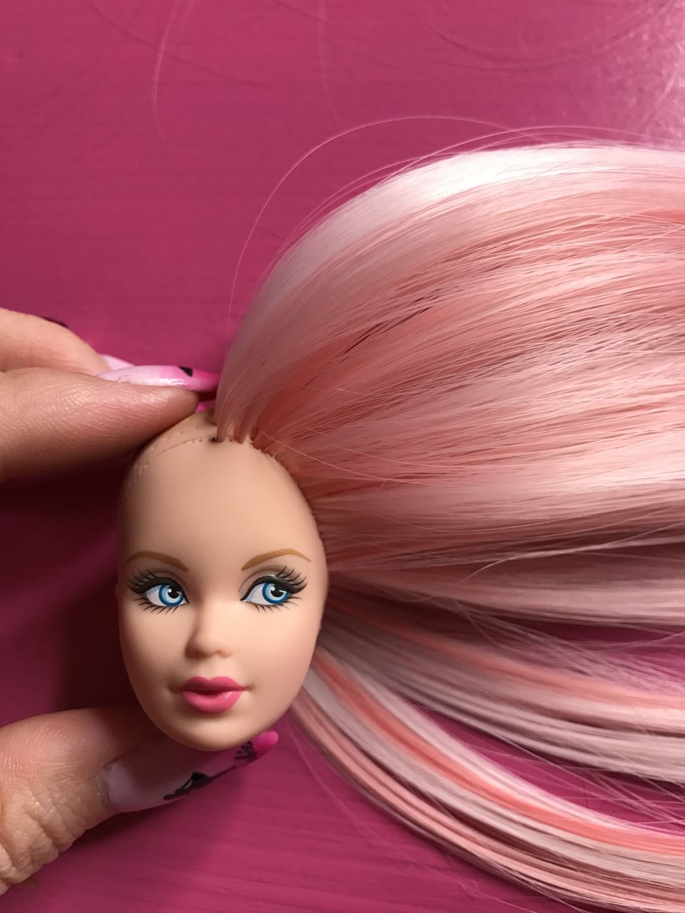 reroot barbie hair